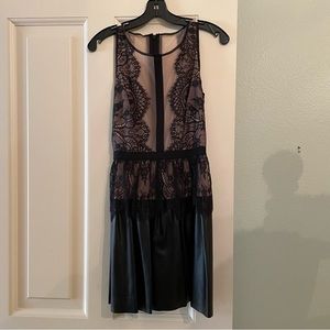 BCBG Lace & Leather Dress